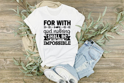For with God Nothing Shall Be Impossible SVG Angelina750 