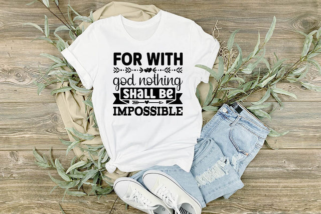 For with God Nothing Shall Be Impossible SVG Angelina750 