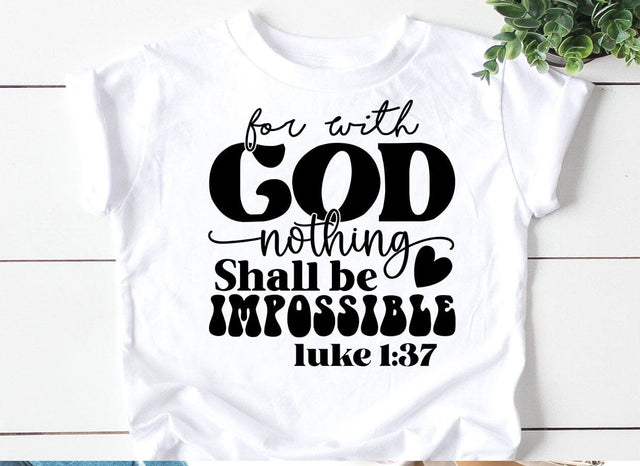 For with God Nothing Shall Be Impossible SVG SVG CraftingStudio 