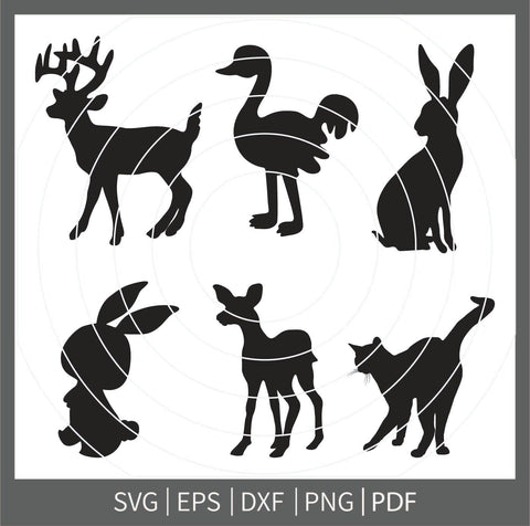 Forest Animals Silhouettes, Woodland animals svg, Boho Woodland Animals, Moose Svg, Wilderness SVG Bundle, Owls Svg, animal silhouette png SVG Dinvect 