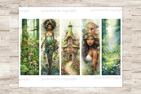 Forest Fairy Bookmarks Printable | Print And Cut Set SVG GlamArtZhanna 