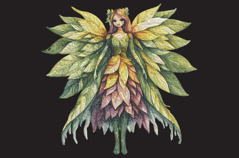 Forest Fairy Leaf Embroidery Design Embroidery/Applique DESIGNS designartist 