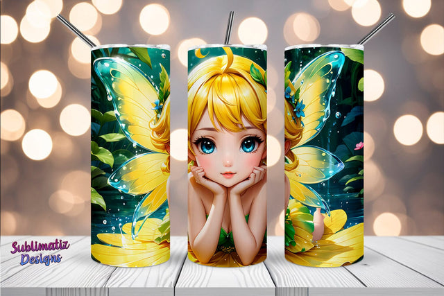 Forest Fairy Tumbler Wrap 20 oz | 20 oz Skinny Tumbler Wrap Sublimation Design Sublimation Sublimatiz Designs 