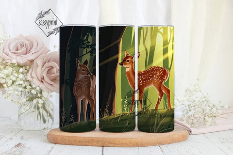 Forest Fawns Golden Light 20oz Tumbler Sublimation sassyprint 