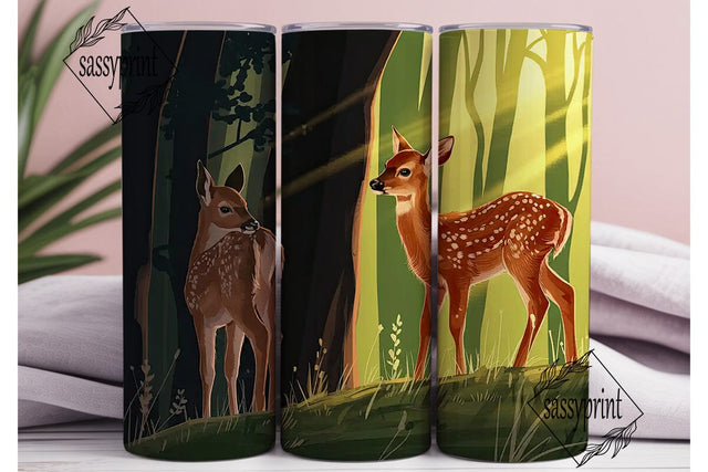 Forest Fawns Golden Light 20oz Tumbler Sublimation sassyprint 