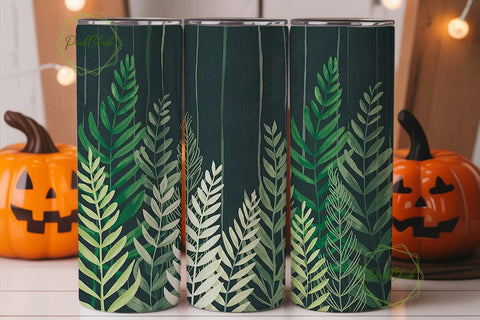 Forest Ferns 20oz Tumbler Wrap Sublimation PixelChick 