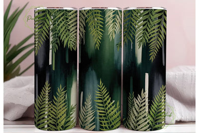 Forest Ferns 20oz Tumbler Wrap Sublimation PixelChick 