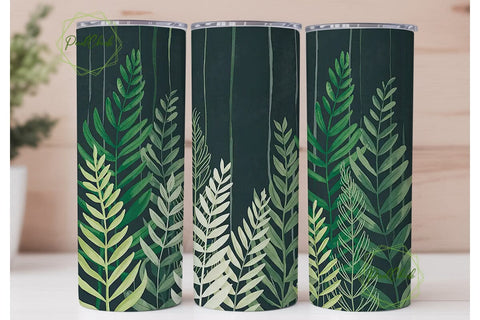 Forest Ferns 20oz Tumbler Wrap Sublimation PixelChick 