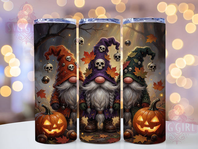 Forest Gnomes Halloween Fantasy 20oz Tumbler, Forest Gnome Motif, Halloween Theme, Fantasy Style, Spooky Accent, Whimsical Charm, Sublimation Wrap, 20oz Tumbler Sublimation SvggirlplusArt 
