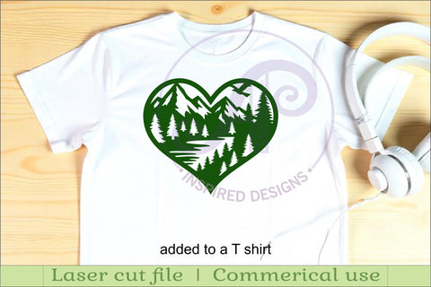 Forest heart wall sign, SVG file. SVG APInspireddesigns 