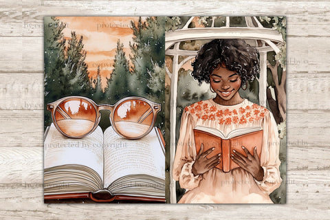 Forest Library Junk Journal Kit | Book Lover Ephemera SVG GlamArtZhanna 