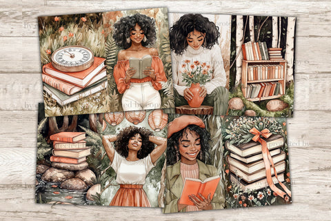 Forest Library Junk Journal Kit | Book Lover Ephemera SVG GlamArtZhanna 