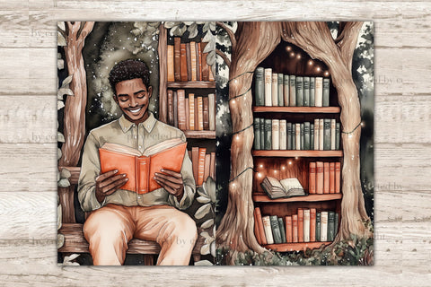 Forest Library Junk Journal Kit | Book Lover Ephemera SVG GlamArtZhanna 