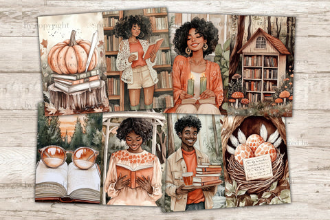 Forest Library Junk Journal Kit | Book Lover Ephemera SVG GlamArtZhanna 