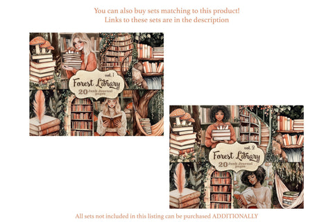 Forest Library Junk Journal Kit | Book Lover Ephemera SVG GlamArtZhanna 