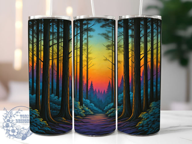 Forest Nature Scenic Lover 20oz Tumbler Wrap, Scenic Forest, Nature Lover Gift, Sublimation Tumbler, Outdoor Decor Sublimation ToriDesigns 