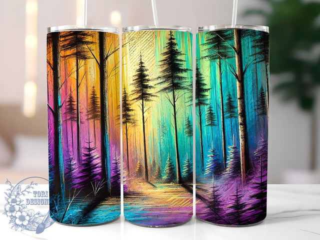 Forest Nature Scenic Lover 20oz Tumbler Wrap, Scenic Forest, Nature Lover Gift, Sublimation Tumbler, Outdoor Decor Sublimation ToriDesigns 