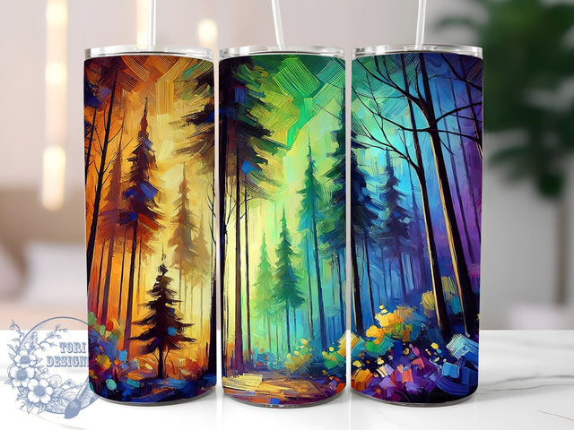 Forest Nature Scenic Lover 20oz Tumbler Wrap, Scenic Forest, Nature Lover Gift, Sublimation Tumbler, Outdoor Decor Sublimation ToriDesigns 