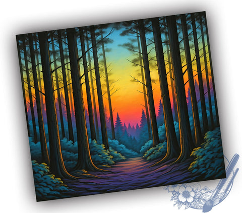 Forest Nature Scenic Lover 20oz Tumbler Wrap, Scenic Forest, Nature Lover Gift, Sublimation Tumbler, Outdoor Decor Sublimation ToriDesigns 