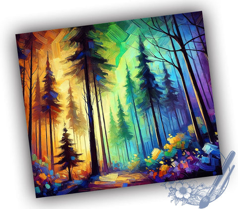 Forest Nature Scenic Lover 20oz Tumbler Wrap, Scenic Forest, Nature Lover Gift, Sublimation Tumbler, Outdoor Decor Sublimation ToriDesigns 