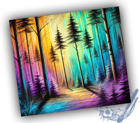 Forest Nature Scenic Lover 20oz Tumbler Wrap, Scenic Forest, Nature Lover Gift, Sublimation Tumbler, Outdoor Decor Sublimation ToriDesigns 