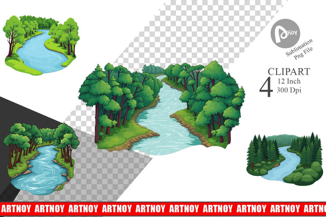 Forest River Clipart Sublimation artnoy 