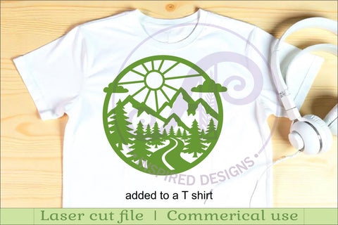 Forest road wall sign, SVG file. laser cut SVG APInspireddesigns 