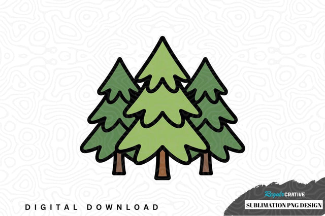 Forest trees sublimation png design Sublimation Regulrcrative 