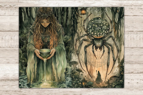 Forest Witch Junk Journal Kit | Fantasy Printable Journal SVG GlamArtZhanna 