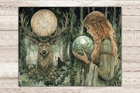 Forest Witch Junk Journal Kit | Fantasy Printable Journal SVG GlamArtZhanna 