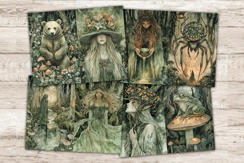 Forest Witch Junk Journal Kit | Fantasy Printable Journal SVG GlamArtZhanna 