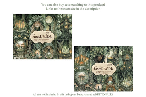 Forest Witch Junk Journal Kit | Fantasy Printable Journal SVG GlamArtZhanna 