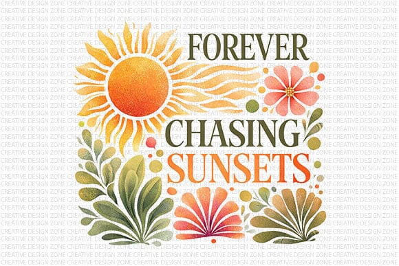 Forever Chasing Sunsets PNG | Sunset Lover Sublimation Design SVG BillahCrafts 