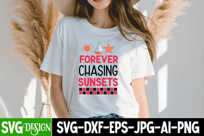 Forever Chasing Sunsets SVG Cut Files, Forever Chasing Sunsets SVG Design, Welcome Summer SVG Design, Summer SVG Cut File,Aloha Summer SVG Design, Summer SVG Quotes, Summer Sublimation PNG,Funny Summer SVG SVG BlackCatsMedia 