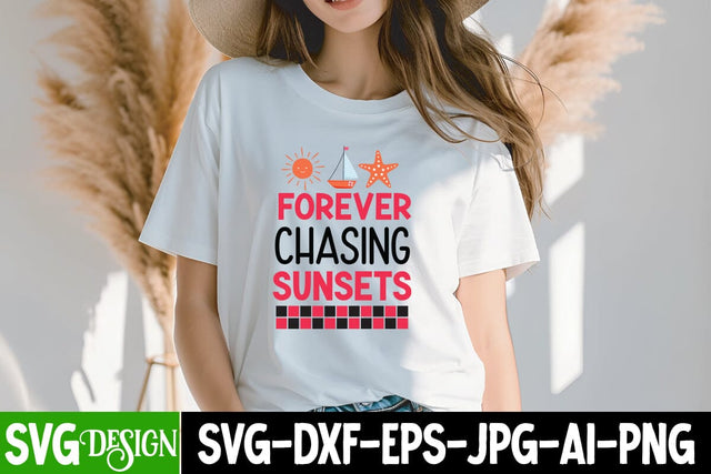 Forever Chasing Sunsets SVG Cut Files, Forever Chasing Sunsets SVG Design, Welcome Summer SVG Design, Summer SVG Cut File,Aloha Summer SVG Design, Summer SVG Quotes, Summer Sublimation PNG,Funny Summer SVG SVG BlackCatsMedia 