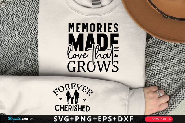 Forever Cherished Sleeve SVG Design, Inspirational sleeve SVG, Motivational Sleeve SVG Design, Positive Sleeve SVG SVG Regulrcrative 