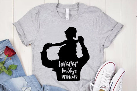 Forever Daddys Princess, Father's Day Dad SVG Design, Father's Day T-shirt SVG FiveStarCrafting 