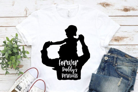 Forever Daddys Princess, Father's Day Dad SVG Design, Father's Day T-shirt SVG FiveStarCrafting 