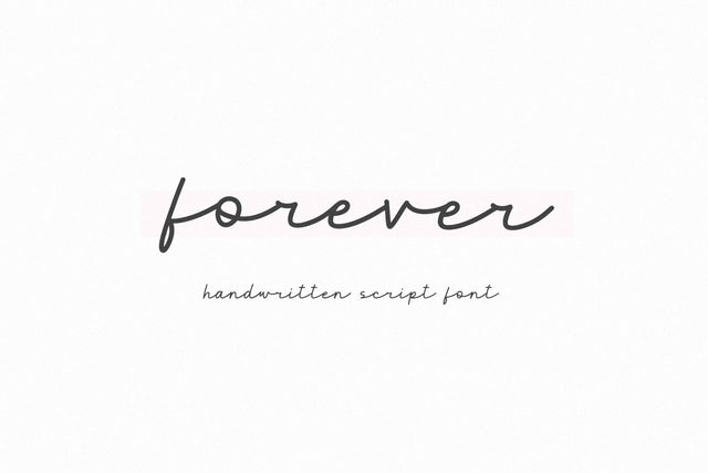 Forever - Handwritten Script Font Font KA Designs 