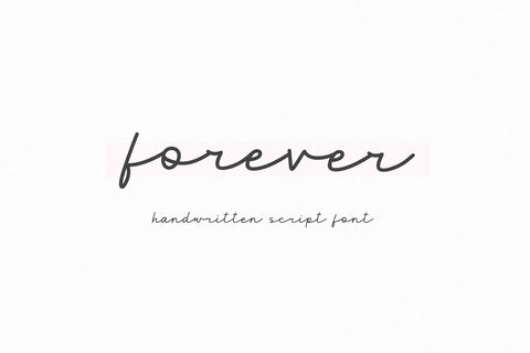 Forever - Handwritten Script Font Font KA Designs 
