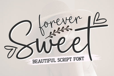 Forever Sweet Script Font | Handwritten Calligraphy Font Font TonisArtStudio 