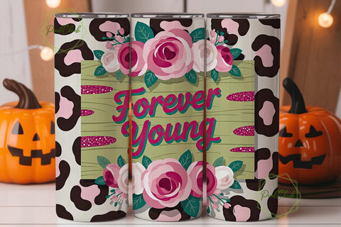 Forever Young 20oz Tumbler Wrap Sublimation PixelChick 