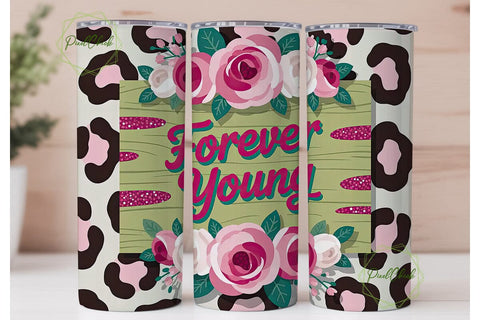 Forever Young 20oz Tumbler Wrap Sublimation PixelChick 