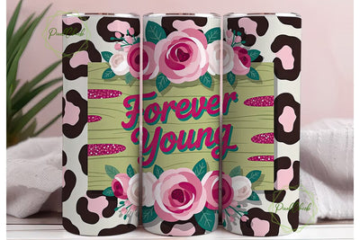 Forever Young 20oz Tumbler Wrap Sublimation PixelChick 