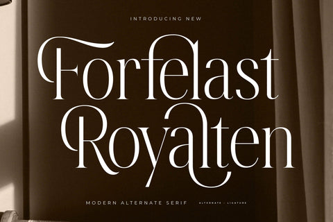 Forfelast Royalten - Modern Alternate Serif Font Letterena Studios 