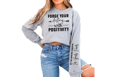 Forge your destiny with positivity Sleeve SVG Design, Inspirational sleeve SVG, Motivational Sleeve SVG Design, Positive Sleeve SVG SVG Regulrcrative 