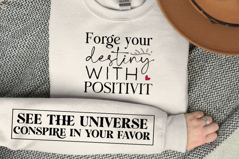 Forge your destiny with positivity Sleeve SVG Design, Positive Sleeve SVG SVG Regulrcrative 