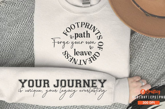 Forge your own path leave footprints of greatness Sleeve SVG Design SVG Designangry 
