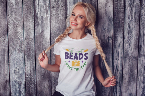 Forget Beads I Want the Cake - Mardi Gras SVG SVG CraftLabSVG 