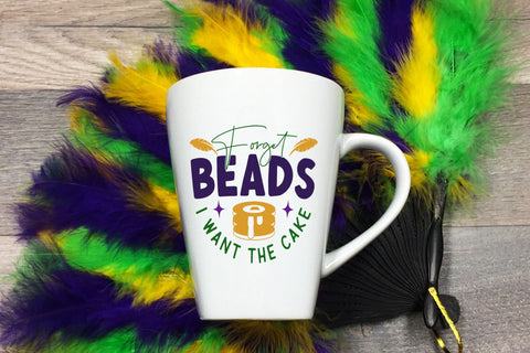 Forget Beads I Want the Cake - Mardi Gras SVG SVG CraftLabSVG 